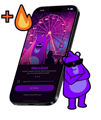 SceneON mobile app - Join events, make friends, discover scenes near you